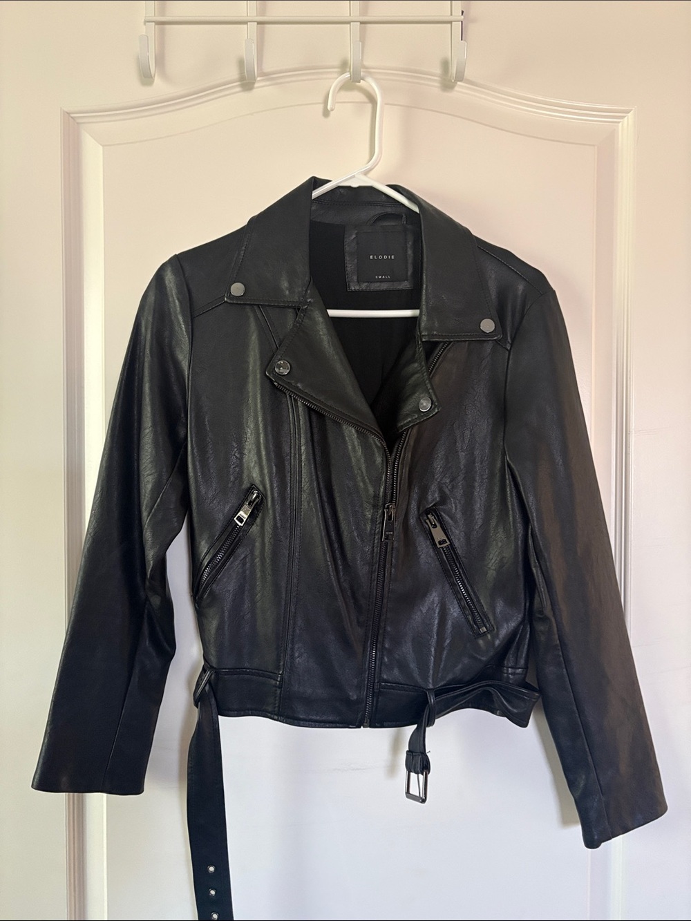 Leather moto jacket